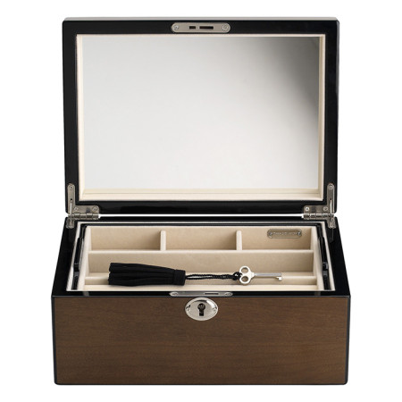 Reed & Barton Modern Lines Jewelry Box - Latte