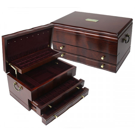 Reed & Barton Victoria Jewelry Box - Mahogany