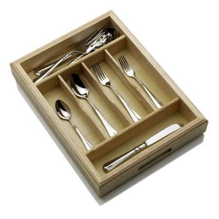 Mikasa French Countryside 45-pc Flatwate Set + Wooden Tray