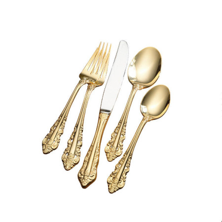Wallace Antique Baroque Gold Plated 80-pc Flatware Set - 18/0