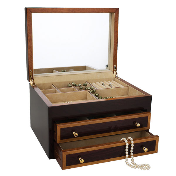Reed & Barton Williamsburg Tayloe Jewelry Chest - Mahogany | American Box