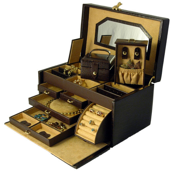 Montgomery Treasure Chest Locking Jewelry Box | American Box