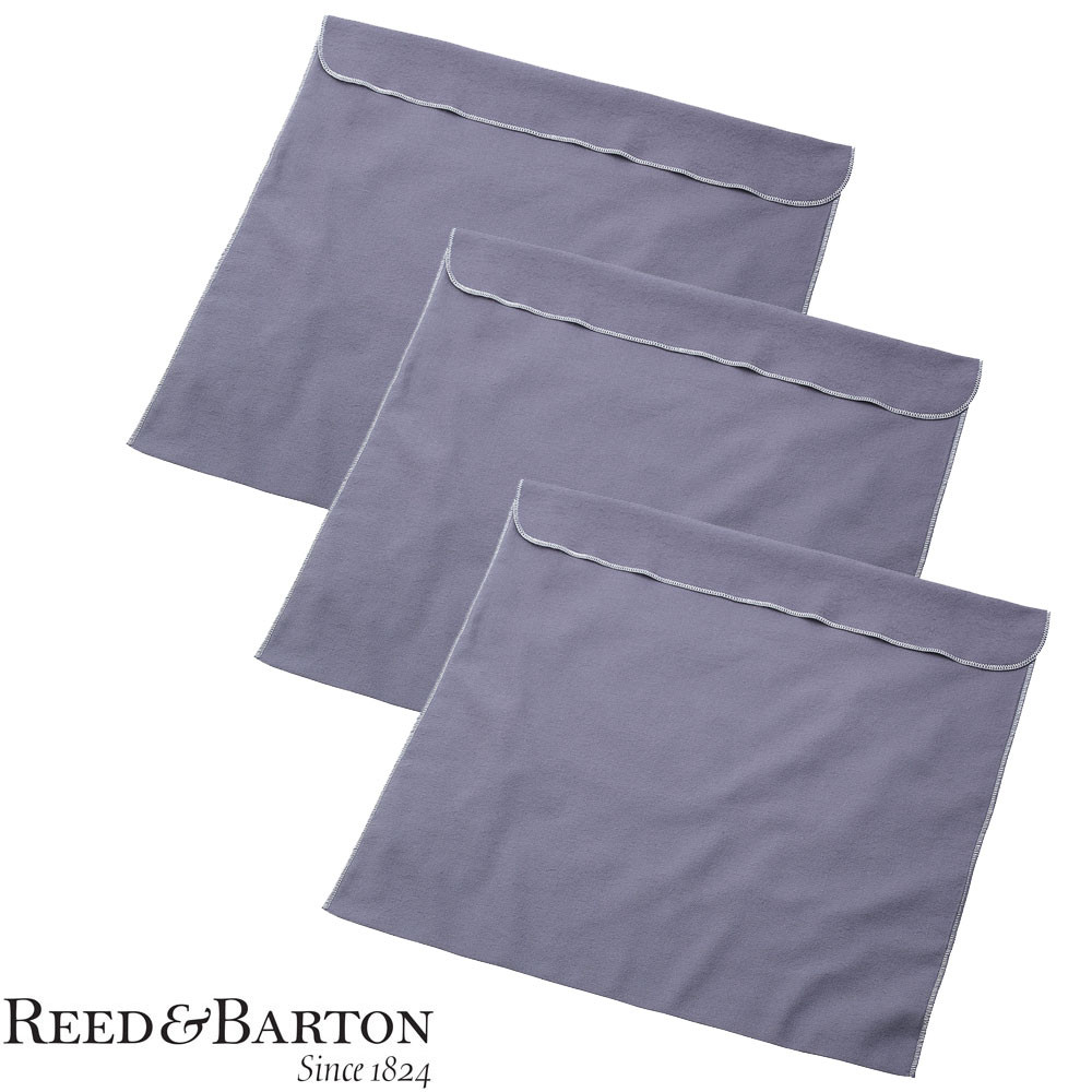 15" by 15" Gray Flannel Pouch for Silver Storage by Reed and Barton 