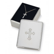 Reed & Barton Abbey Jewelry Box with Pendant