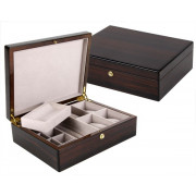 Quentin Ultimate Mens Valet & 4-pc Watch Box 