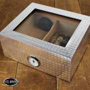 Pig Iron 50-ct Humidor - Diamondplate