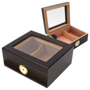 Ottawa 40-ct Glasstop Humidor - Mahogany