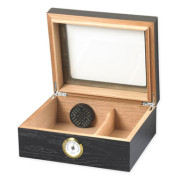 Onyx 40-ct Glasstop Humidor - Black Oak (HUM-25BLK)