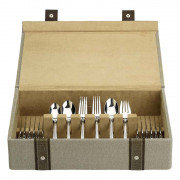 Reed & Barton Woven Flatware Chest - Taupe
