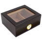 Ottawa 40-ct Glasstop Humidor - Mahogany 
