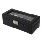 Rock River 5-pc Watch Box Genuine Leather - Black