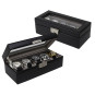 Rock River 5-pc Watch Box Genuine Leather - Black